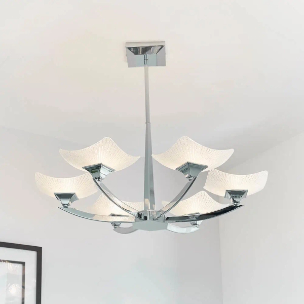 Lampa sufitowa do jadalni Ayres AYRES-6CH chrom przezroczysty