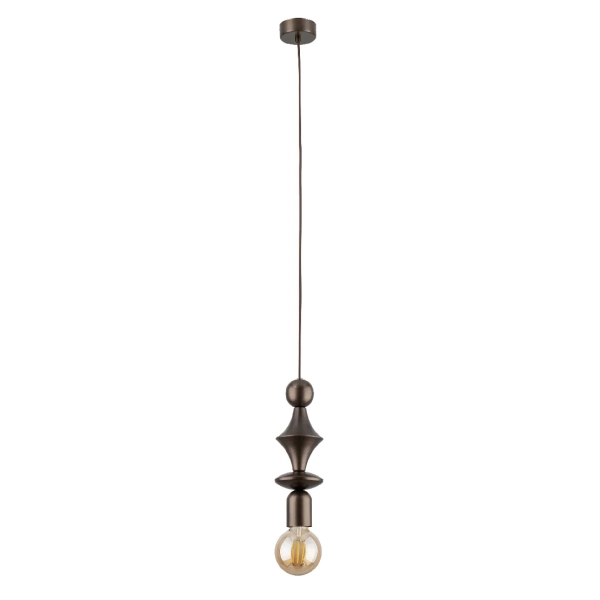 Modernistyczna lampa zwisająca Tower Brown 10703 do salonu brązowy