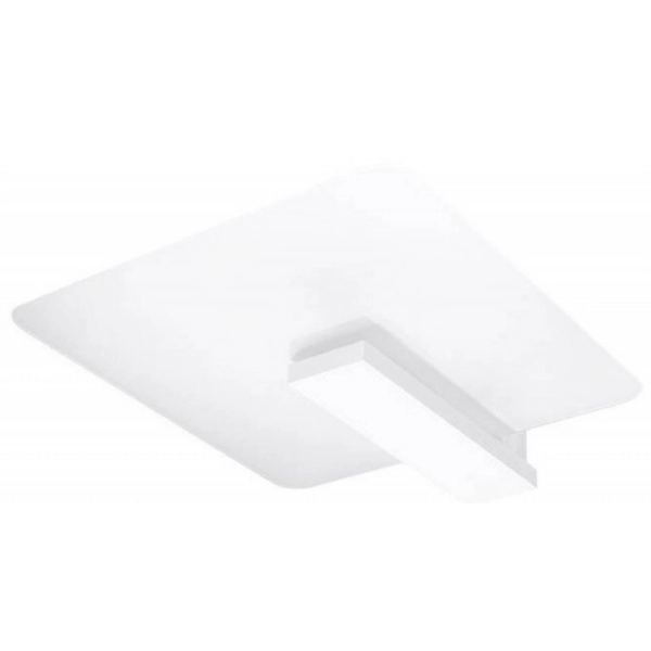 Plafon kwadratowy Lappo SL.1093 Sollux drewno szkło biały