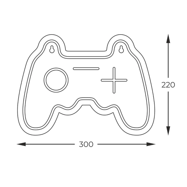 Ledowa lampa na komodę Neon FM-WN67 Zumaline gamepad niebieska