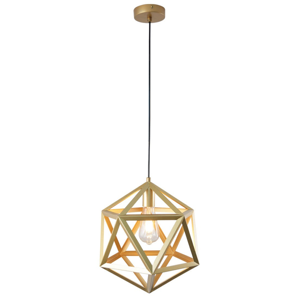 Druciana LAMPA wisząca DENMARK 318848 Polux metalowa klatka zwis gwiazda złota
