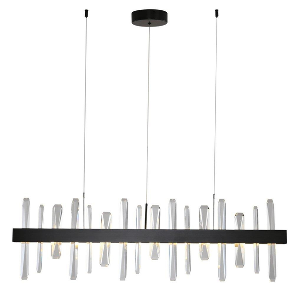 Lampa podwieszana kryształ Arctic SMP0099 black Step LED 104W 3000K belka czarna