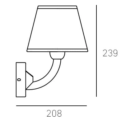 Sypialniany kinkiet Atlanta W01827NI-WH Cosmolight metal tkanina nikiel biały