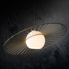 Modernistyczna LAMPA wisząca SOL 32037 Sigma metalowa OPRAWA druciana ZWIS szklana kula ball czarna biała złota
