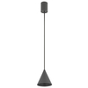 Zwieszana lampa stożkowa ZENITH 11454 do salonu jedwabisty grafit