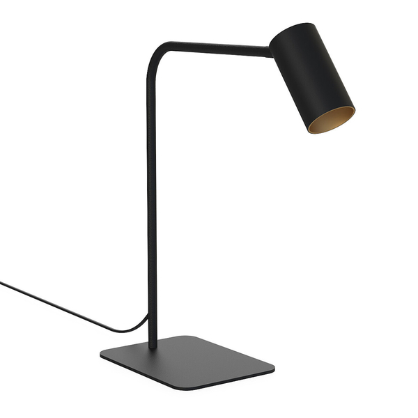 Czarna lampa nocna Mono 7716 regulowana tuba stojąca na biurko