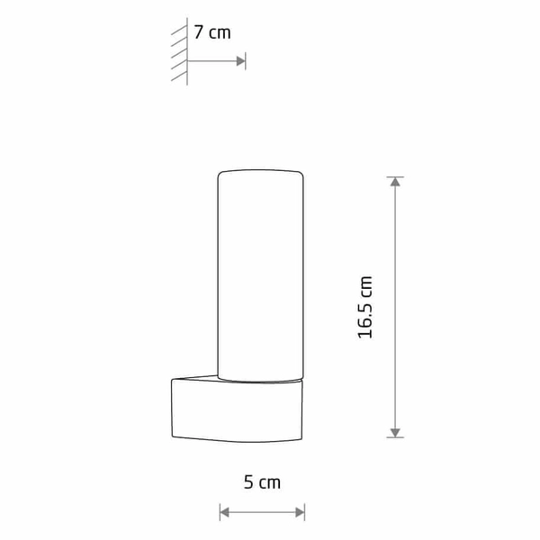 Łazienkowy kinkiet ścienny Natalie 10723 Nowodvorski IP44 tuba biały chrom