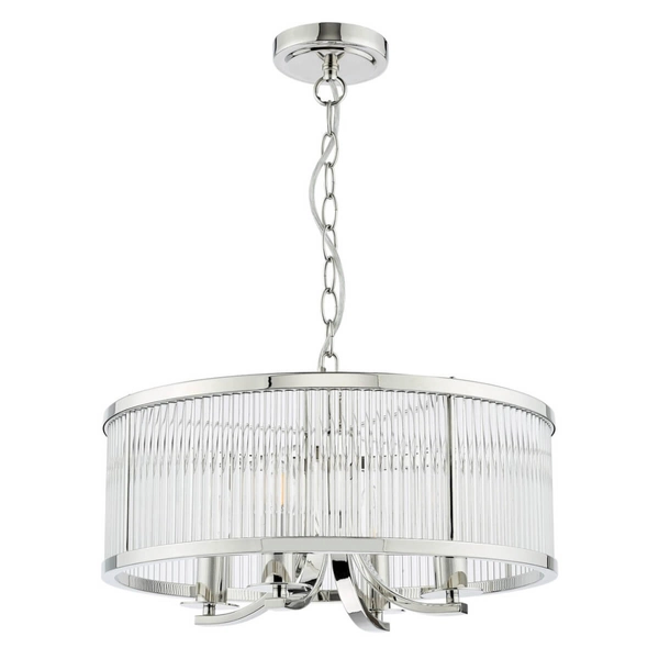 Regulowana wisząca lampa Eltham ELT0438-EH Dar Lighting crystals srebrna