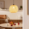 Ekologiczna lampa wisząca kula Boho ABR-NLW28-BH-E27 bambus naturalny