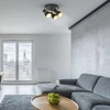LAMPA sufitowa MACKENZIE 5607 Rabalux metalowa OPRAWA plafon regulowane reflektorki czarne złote