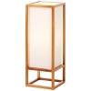 Stołowa lampka drewniana Seaside 93092/09 biała brązowa