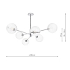 Szklana lampa wisząca Vignette VIG0650-22 kulista szklana chrom