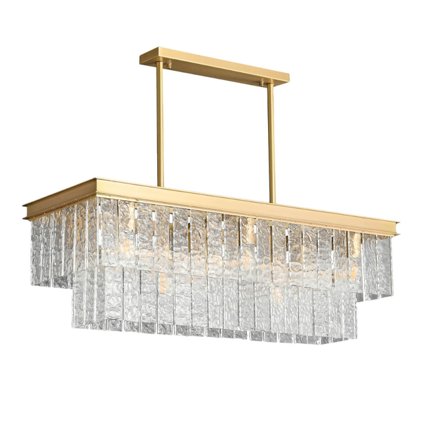 Wisząca lampa pałacowa ICELAND ST-6308-10C Step kryształki białe złote