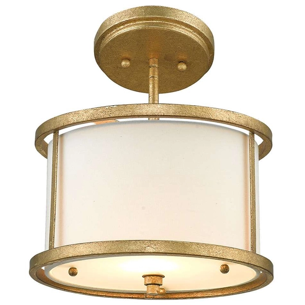 LAMPA wisząca GN-LEMURIA-MP Elstead GILDED NOLA metalowa OPRAWA okrągła złota biała
