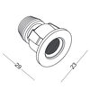 Okrągłe oczko sufitowe POINT 2880A1301 LED 1W 6000K srebrne