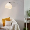 Podłogowa lampa łukowa Vessa 92940/75 do salonu chrom biała