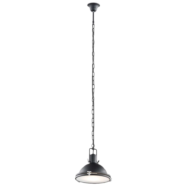 Industrialna LAMPA wisząca NAUTILIUS M 10268106 Kaspa okrągła OPRAWA na łańcuchu ZWIS metalowy czarny