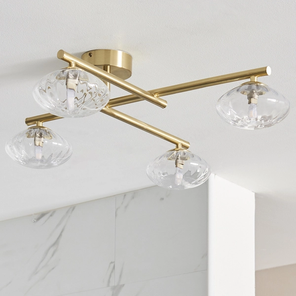 Lampa przysufitowa balls L&-195009 Light& molekuły IP44 mosiądz