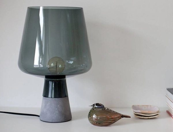 Stojąca lampa szklana GOBLET TLS-E14 loftowa przydymiona