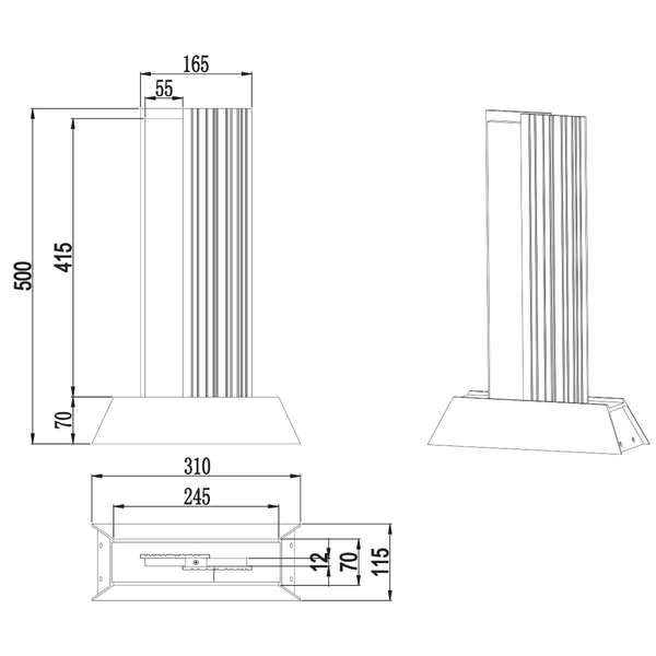 Lampka stojąca Mariza 547060142 Trio LED 13W 3000K IP44 belka antracyt
