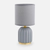 Lampka do sypialni STOŁOWA HS8723-GR ceramiczna tuba szara