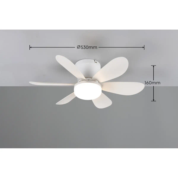 Lampowentylator sufitowy LUND R67462131 LED 8W 2700-6500K biały