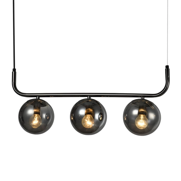 Potrójna lampa wisząca Alisa LP-005/3L grafit Light Prestige kule przydymiony grafit