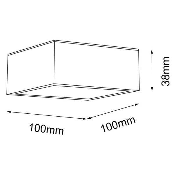 Plafon kostka Tottori 8577 Shilo LED 10W 4000K IP44 metalowy czarny