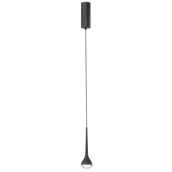 Ledowa lampa wisząca Crima OR84795 LED 6W 3000K łezka szklana czarna