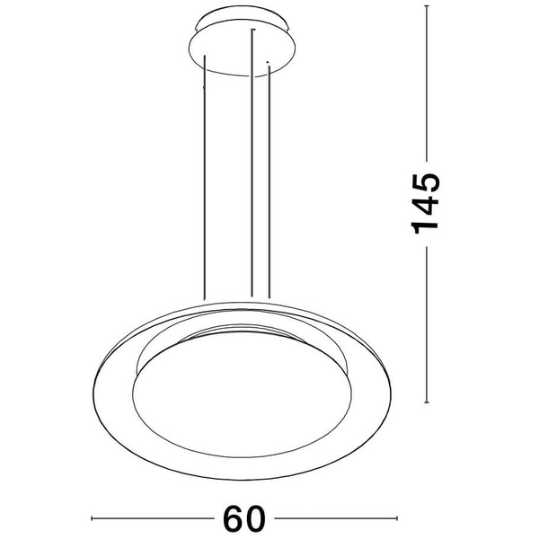 Lampa wisząca do salonu CAPINOTA LE44653 LED 38W 2700-4000K z regulacją biała