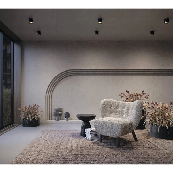 Metalowa lampa sufitowa Dafne C009CW-L12B LED 12W czarna