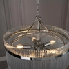 Wisząca lampa szklana na łańcuchu szklana chrom Marietta OUTLET