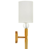Salonowa lampa na ścianę DAMA ST-8436 GB-CE z abażurem złoty biały