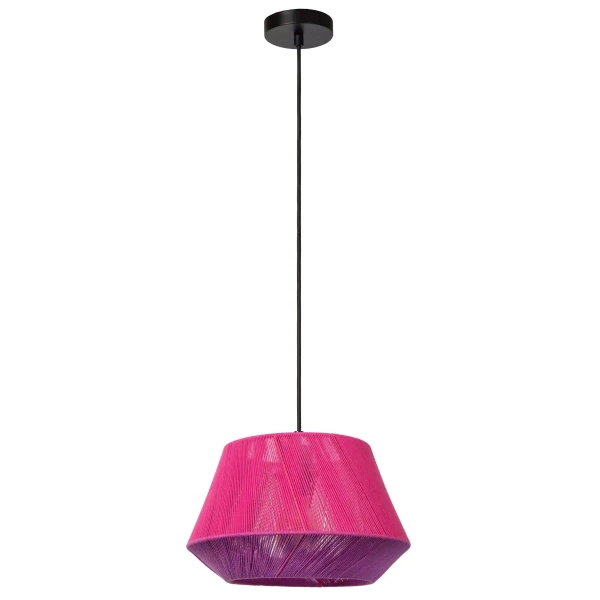 Tkaninowa lampa wisząca Jessica 10421/30/66 Lucide abażur różowy czarny
