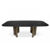 Stół ESSENZA MM001501100385 czarny złoty dekor marmuru metal 240x120cm