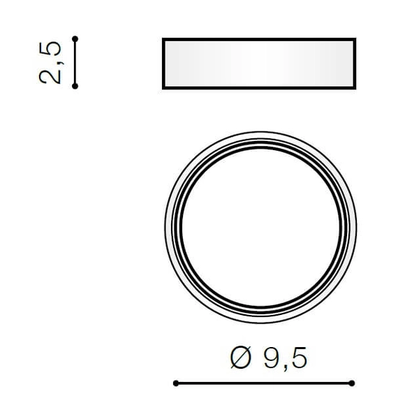 Metalowy ring do lampy Adamo AZ1486 Azzardo okrąg 9,5 cm złoty