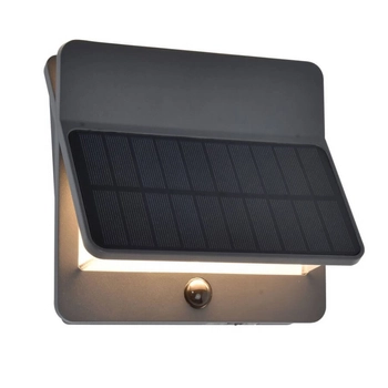 Solarna lampa do ogrodu ścienna ALETA 6915401118 LED 12,6W 3000K IP54 szara