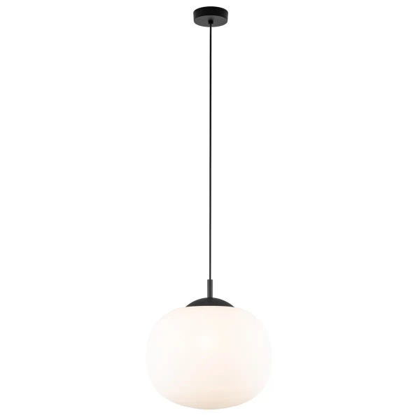 Wisząca lampa sypialniana VIBE 4804 szklana kula czarny biały