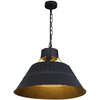 Industrialna LAMPA wisząca GÜNTHER 15366S Globo retro OPRAWA metalowy ZWIS loftowy czarny