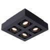 Kwadratowa lampa sufitowa XIRAX 09119/21/30 Lucide z regulacją czarna