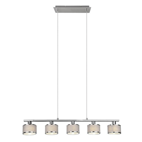 Sypialniana lampa wisząca Karpun 311600506 metal tkanina srebrny