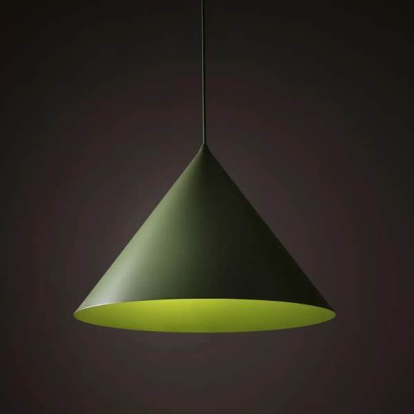 Metalowa lampa wisząca CONO 10888 stożkowa zielony