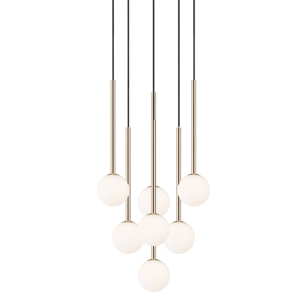 Molekułowa lampa wisząca Arcturus P0574-07F-F7AA Zumaline biały złoty