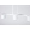 Potrójna zwisająca lampa Mila 3 41350 do jadalni metalowa biała