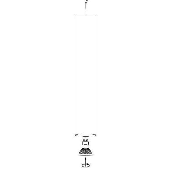 LAMPA wisząca RUBEN 107879 Markslojd metalowa OPRAWA okrągły ZWIS tuba czarna