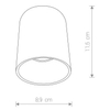 LAMPA sufitowa EYE TONE 8926 Nowodvorski downlight OPRAWA metalowa tuba biała złota