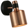 Ścienna LAMPA industrialna RESTENZA WL-2439-1-BK Italux loftowa OPRAWA ażurowy KINKIET metalowa tuba czarna miedziana