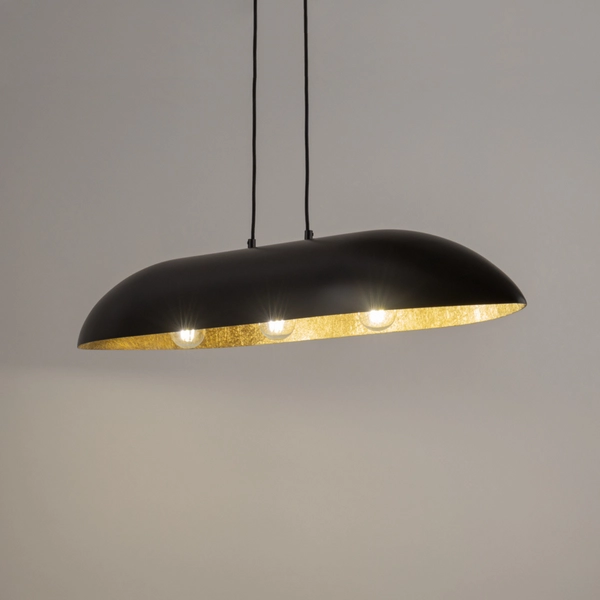 Lampa wisząca Gondola L 40632 Sigma do jadalni z żywicy czarna złota