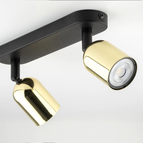 Podwójny reflektorek sufitowy Top 6031 TK Lighting podłużny tuby złoty