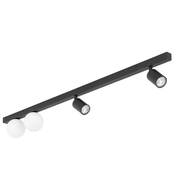 Nasufitowa lampa na belce Vox 10002 tubki balls czarna biała